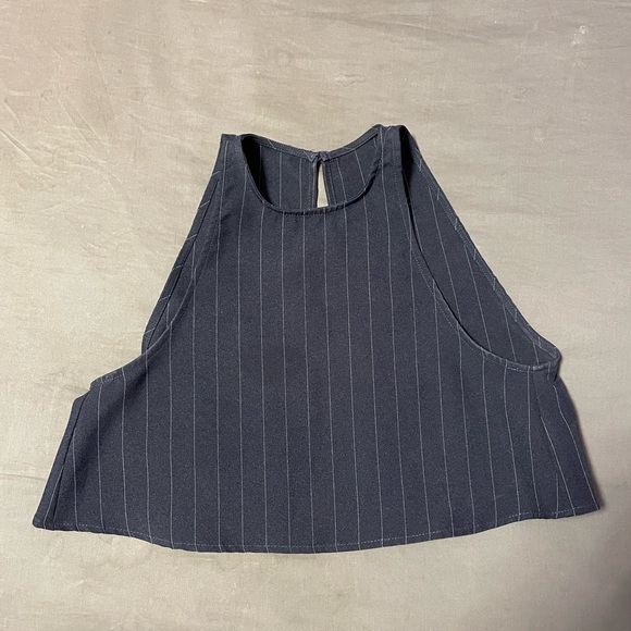 American Apparel Striped Lulu Crop Top - Picture 2 of 5